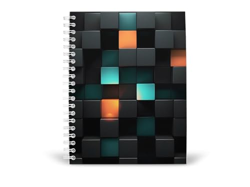 Art to Doors | 3D Cubes | Spiral Notebooks | A5 Size Paper | 120 Pages | 70 GSM Paper | Attractive Cover Designs