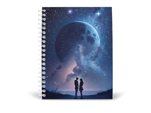 Art to Doors | Starry Night | Spiral Notebooks | A5 Size Paper | 120 Pages | 70 GSM Paper | Attractive Cover Designs