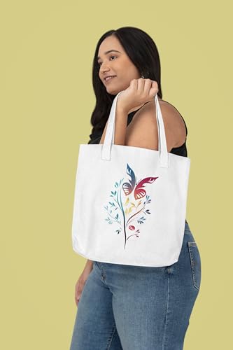 Art to Doors | Winged Beauty | Tote Bags | Shopping Bag For Grocery | Aesthetic Carry Bag | Tote Bag for Shopping, Travel, office & beach bags for women