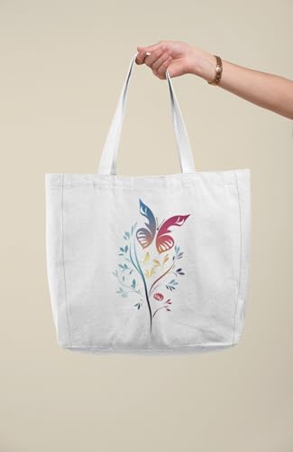 Art to Doors | Winged Beauty | Tote Bags | Shopping Bag For Grocery | Aesthetic Carry Bag | Tote Bag for Shopping, Travel, office & beach bags for women