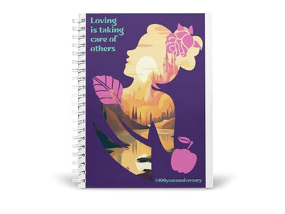 Art to Doors | Loving Is Taking Care | Spiral Notebooks | A5 Size Paper | 120 Pages | 70 GSM Paper | Attractive Cover Designs