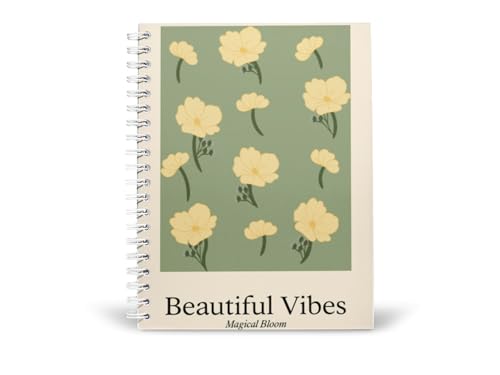 Art to Doors | Beautiful Vibes | Spiral Notebooks | A5 Size Paper | 120 Pages | 70 GSM Paper | Attractive Cover Designs