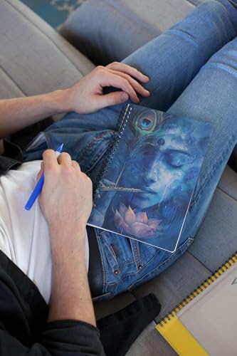 Art to Doors | Krishna's Grace | Spiral Notebooks | A5 Size Paper | 120 Pages | 70 GSM Paper | Attractive Cover Designs