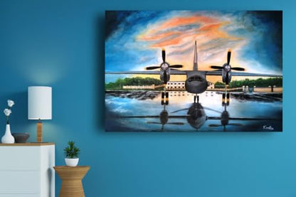 Art to Doors | Aircraft An - 32 | Artist Sudesh Kundley | Horizontal | Art Prints | Home Decor | Wall Decor | Gift Items | Wall Art | Canvas Frame