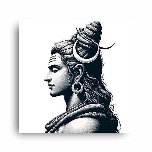 Art to Doors | Mahadev | Square | Art Print | Home Decor | Wall Decor | Gifts for Women | Gifts for Men | Canvas Frame