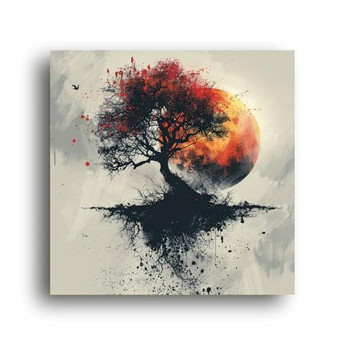 Art to Doors | Tree Under Moonlight Art | Square | Art Print | Home Decor | Wall Decor | Gifts for Women | Gifts for Men | Gift Items | Wall Art