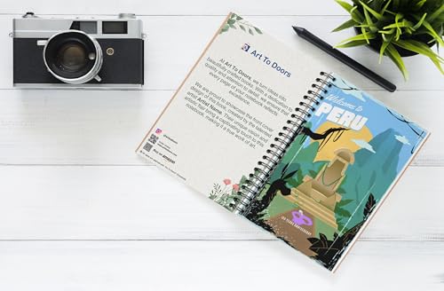 Art to Doors | Welcome To Peru | Spiral Notebooks | A5 Size Paper | 120 Pages | 70 GSM Paper | Attractive Cover Designs