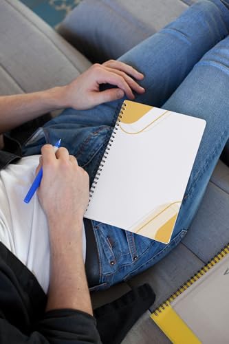 Art to Doors | Sweeping Yellow Lines | Spiral Notebooks | A5 Size Paper | 120 Pages | 70 GSM Paper | Attractive Cover Designs