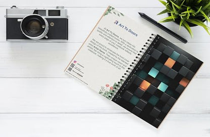 Art to Doors | 3D Cubes | Spiral Notebooks | A5 Size Paper | 120 Pages | 70 GSM Paper | Attractive Cover Designs