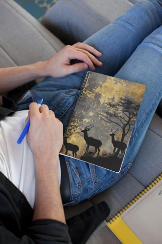 Art to Doors | Peaceful Woodland Portrait | Spiral Notebooks | A5 Size Paper | 120 Pages | 70 GSM Paper | Attractive Cover Designs