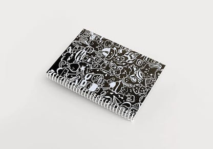 Art to Doors | Doodle Wonderland | Artist Rachel Joseph | Spiral Notebooks | A5 Size Paper | 120 Pages | 70 GSM Paper | Attractive Cover Designs