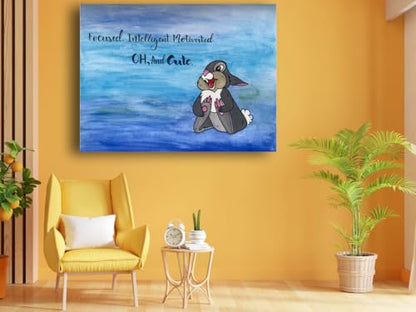 Art to Doors | Cute Bunny | Artist Akanksha Jain | Horizontal | Art Prints | Home Decor | Wall Decor | Gift Items | Wall Art