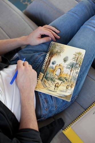 Art to Doors | Desert's Gateway | Spiral Notebooks | A5 Size Paper | 120 Pages | 70 GSM Paper | Attractive Cover Designs