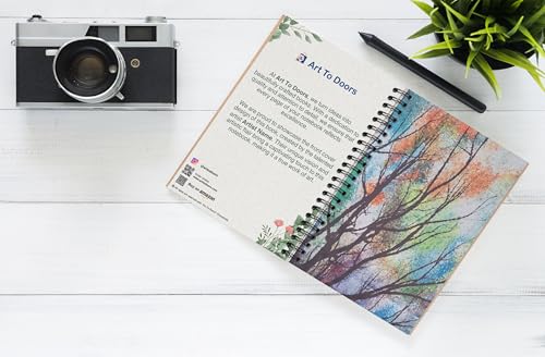 Art to Doors | Sunlight Filtering Through Leaves | Spiral Notebooks | A5 Size Paper | 120 Pages | 70 GSM Paper | Attractive Cover Designs