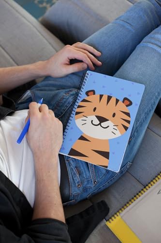 Art to Doors | Cute Tiger | Spiral Notebooks | A5 Size Paper | 120 Pages | 70 GSM Paper | Attractive Cover Designs