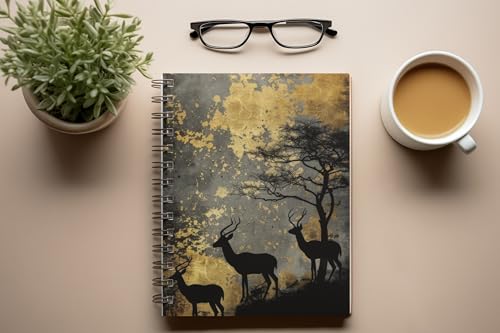 Art to Doors | Peaceful Woodland Portrait | Spiral Notebooks | A5 Size Paper | 120 Pages | 70 GSM Paper | Attractive Cover Designs