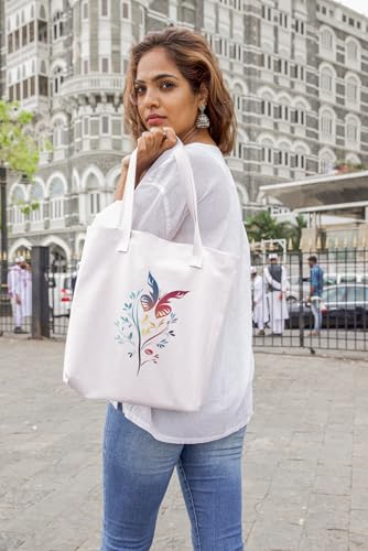 Art to Doors | Winged Beauty | Tote Bags | Shopping Bag For Grocery | Aesthetic Carry Bag | Tote Bag for Shopping, Travel, office & beach bags for women