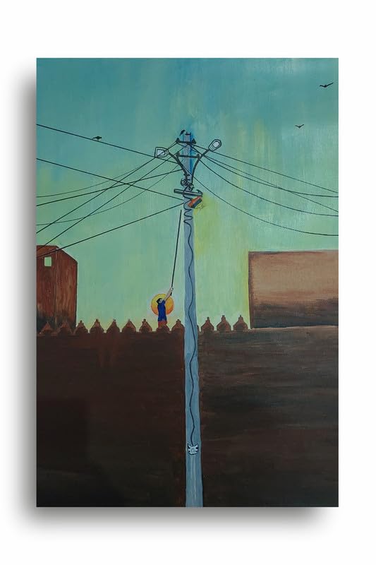 Art to Doors | Kite | Artist Ajay Pratap Singh Rathore | Rectangle | Art Print | Home Decor | Wall Decor | Gift Items | Canvas Frame