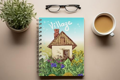 Art to Doors | Rural Retreat | Spiral Notebooks | A5 Size Paper | 120 Pages | 70 GSM Paper | Attractive Cover Designs