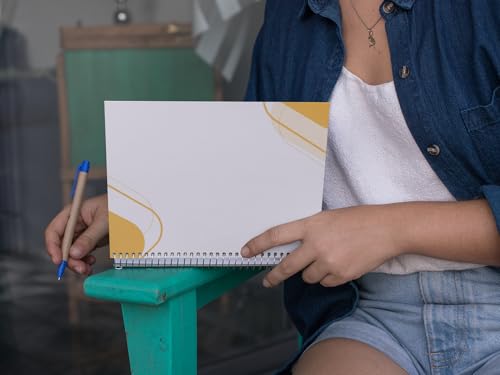 Art to Doors | Sweeping Yellow Lines | Spiral Notebooks | A5 Size Paper | 120 Pages | 70 GSM Paper | Attractive Cover Designs
