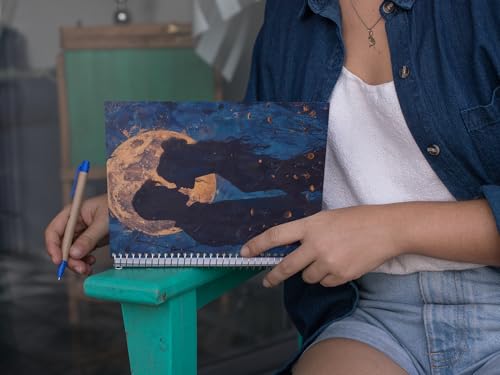 Art to Doors | Tender Moment Under the Stars | Spiral Notebooks | A5 Size Paper | 120 Pages | 70 GSM Paper | Attractive Cover Designs