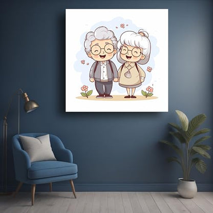Art to Doors | Whimsical Couple Art | Square | Art Print | Home Decor | Wall Decor | Gifts for Women | Gifts for Men | Gift Items | Wall Art