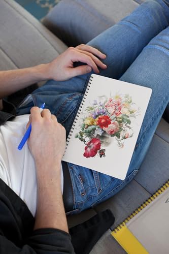 Art to Doors | Nature's Bouquet | Spiral Notebooks | A5 Size Paper | 120 Pages | 70 GSM Paper | Attractive Cover Designs