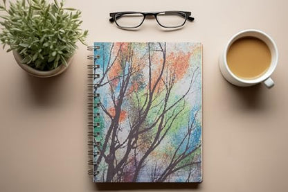 Art to Doors | Sunlight Filtering Through Leaves | Spiral Notebooks | A5 Size Paper | 120 Pages | 70 GSM Paper | Attractive Cover Designs