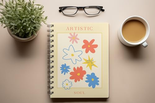 Art to Doors | Artistic Soul | Spiral Notebooks | A5 Size Paper | 120 Pages | 70 GSM Paper | Attractive Cover Designs