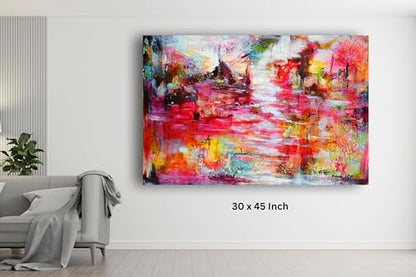 Art to Doors | Abstract Landscape | Artist K Kaur | Horizontal | Art Prints | Home Decor | Gift Items | Wall Art | Canvas Frame
