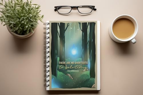 Art to Doors | There Are No Shortcuts | Spiral Notebooks | A5 Size Paper | 120 Pages | 70 GSM Paper | Attractive Cover Designs