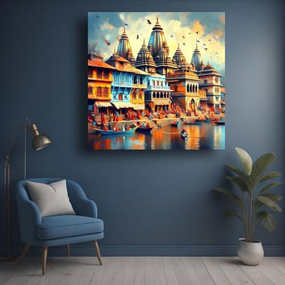 Art to Doors | Sacred Temple Statue Art | Square | Art Print | Home Decor | Wall Decor | Gifts for Women | Gifts for Men | Gift Items | Wall Art