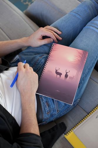 Art to Doors | Pink Dawn | Spiral Notebooks | A5 Size Paper | 120 Pages | 70 GSM Paper | Attractive Cover Designs