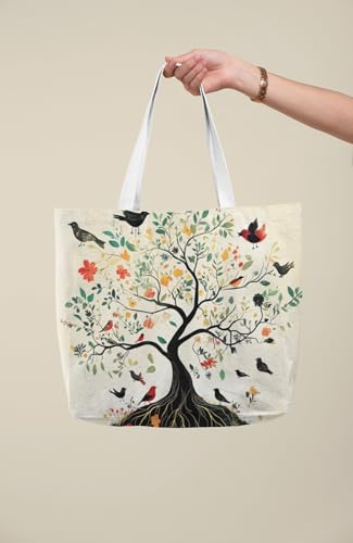 Art to Doors | A Garden of Life | Tote Bags | Shopping Bag For Grocery | Aesthetic Carry Bag | Tote Bag for Shopping, Travel, office & beach bags for women