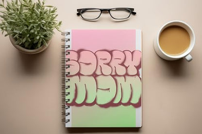 Art to Doors | Sorry Mom | Spiral Notebooks | A5 Size Paper | 120 Pages | 70 GSM Paper | Attractive Cover Designs
