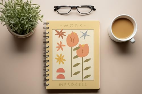 Art to Doors | Work In Process | Spiral Notebooks | A5 Size Paper | 120 Pages | 70 GSM Paper | Attractive Cover Designs
