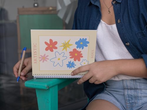 Art to Doors | Artistic Soul | Spiral Notebooks | A5 Size Paper | 120 Pages | 70 GSM Paper | Attractive Cover Designs