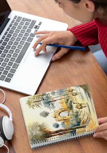 Art to Doors | Desert's Gateway | Spiral Notebooks | A5 Size Paper | 120 Pages | 70 GSM Paper | Attractive Cover Designs