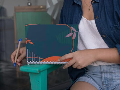 Art to Doors | Leaf Shapes | Spiral Notebooks | A5 Size Paper | 120 Pages | 70 GSM Paper | Attractive Cover Designs