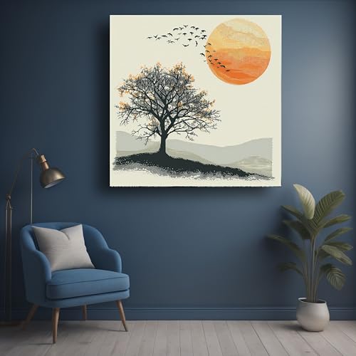 Art to Doors | Treetop Harmony | Square | Art Print | Home Decor | Wall Decor | Gifts for Women | Gifts for Men | Canvas Frame