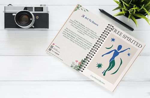 Art to Doors | Free Spirited | Spiral Notebooks | A5 Size Paper | 120 Pages | 70 GSM Paper | Attractive Cover Designs
