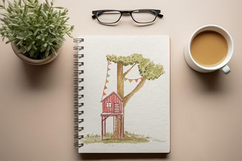 Art to Doors | Treehouse Alphabet | Spiral Notebooks | A5 Size Paper | 120 Pages | 70 GSM Paper | Attractive Cover Designs