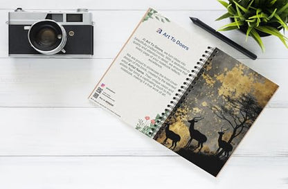 Art to Doors | Peaceful Woodland Portrait | Spiral Notebooks | A5 Size Paper | 120 Pages | 70 GSM Paper | Attractive Cover Designs