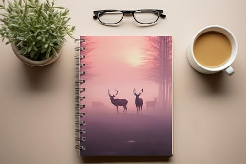Art to Doors | Pink Dawn | Spiral Notebooks | A5 Size Paper | 120 Pages | 70 GSM Paper | Attractive Cover Designs