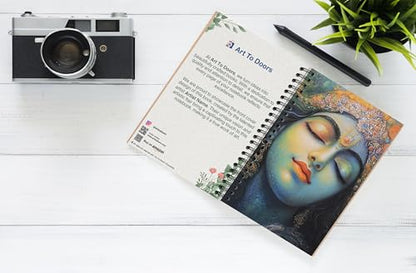 Art to Doors | Soulful Krishna | Spiral Notebooks | A5 Size Paper | 120 Pages | 70 GSM Paper | Attractive Cover Designs