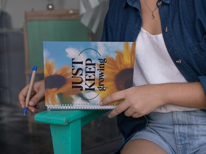 Art to Doors | Just Keep Growing | Spiral Notebooks | A5 Size Paper | 120 Pages | 70 GSM Paper | Attractive Cover Designs