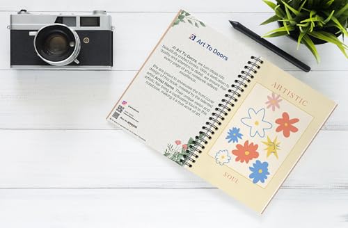 Art to Doors | Artistic Soul | Spiral Notebooks | A5 Size Paper | 120 Pages | 70 GSM Paper | Attractive Cover Designs