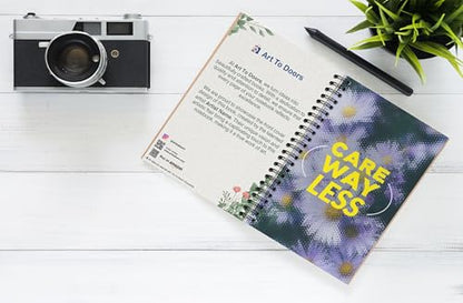 Art to Doors | Care Way Less | Spiral Notebooks | A5 Size Paper | 120 Pages | 70 GSM Paper | Attractive Cover Designs