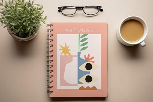 Art to Doors | Natural | Spiral Notebooks | A5 Size Paper | 120 Pages | 70 GSM Paper | Attractive Cover Designs
