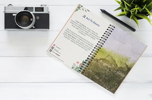 Art to Doors | Moss on Wall | Spiral Notebooks | A5 Size Paper | 120 Pages | 70 GSM Paper | Attractive Cover Designs